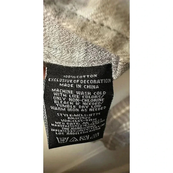 Civil Society women’s Grey Plaid Flannel Button-Up Shirt Size L 012 - Picture 6 of 6